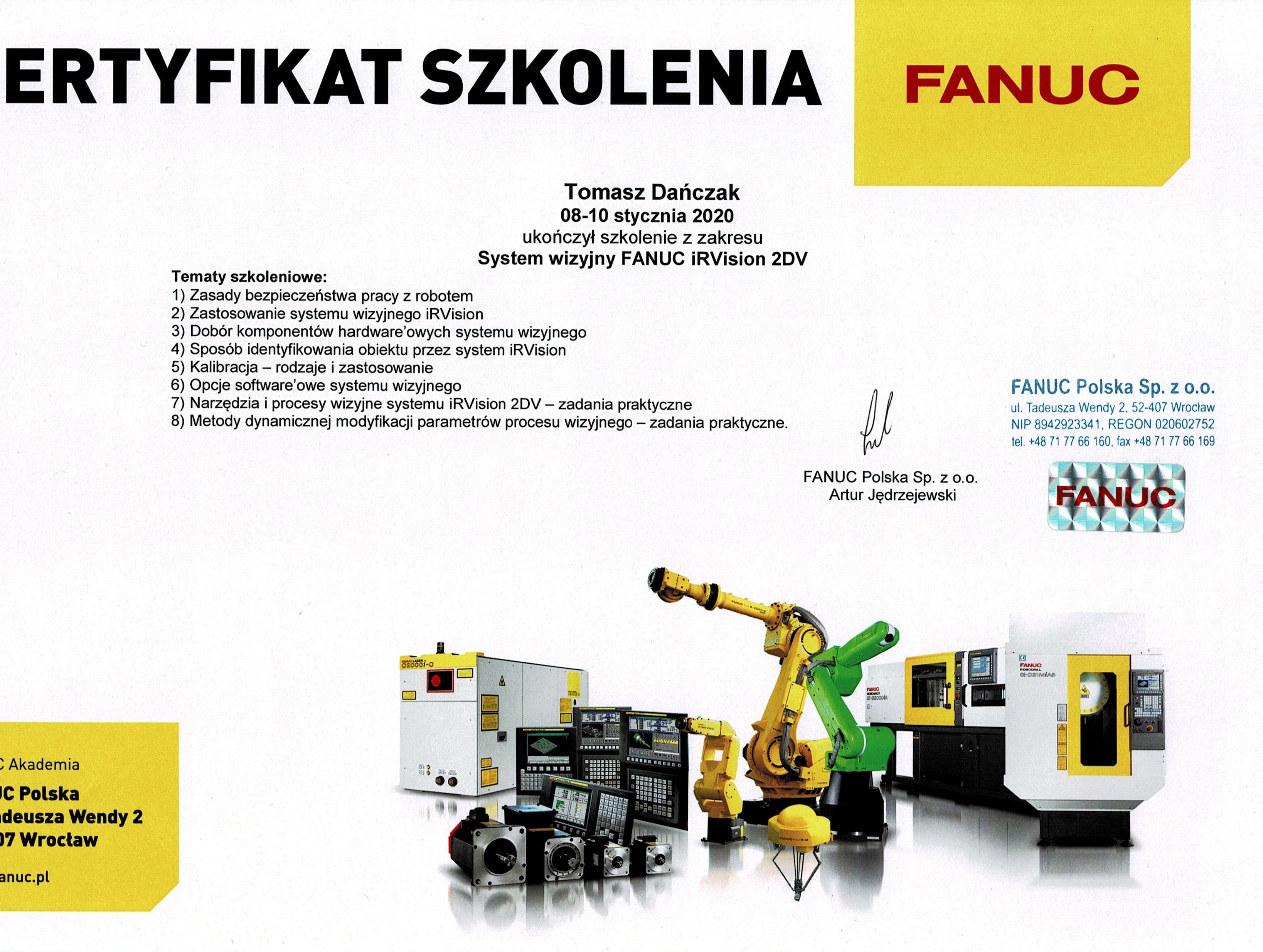 FANUC Polska - System wizyjny FANUC iRVision 2DV