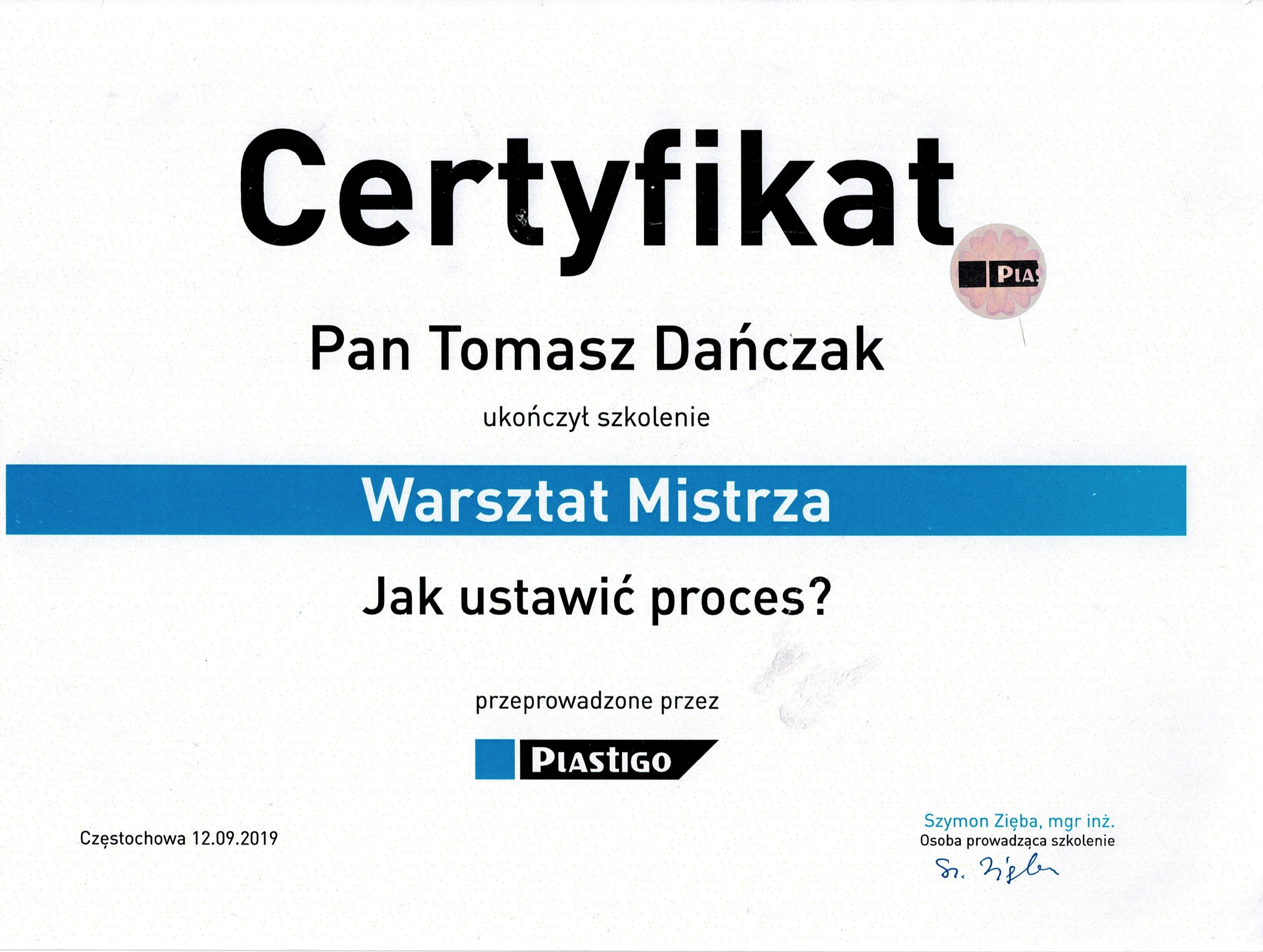 Plastigo - Warsztat mistrza