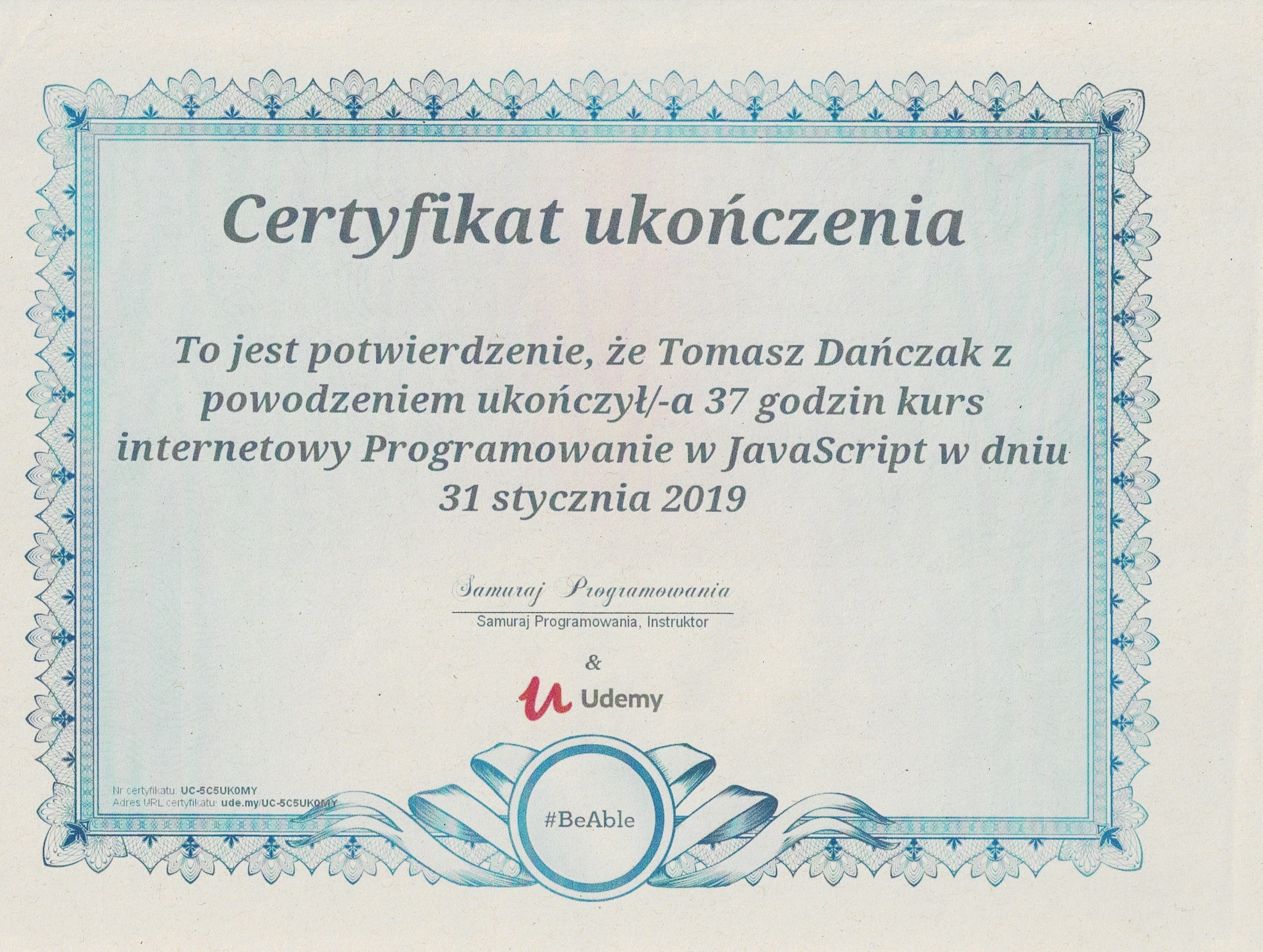 Udemy - Programowanie w JavaScript